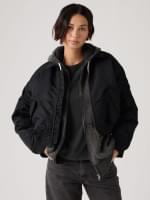 Bowie Cropped Bomber Jacket