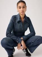 Stretch Fitted Trucker Jacket