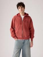 Two Horse Cropped Zip-Up Hoodie