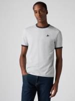 Retro Embroidered Ringer Tee