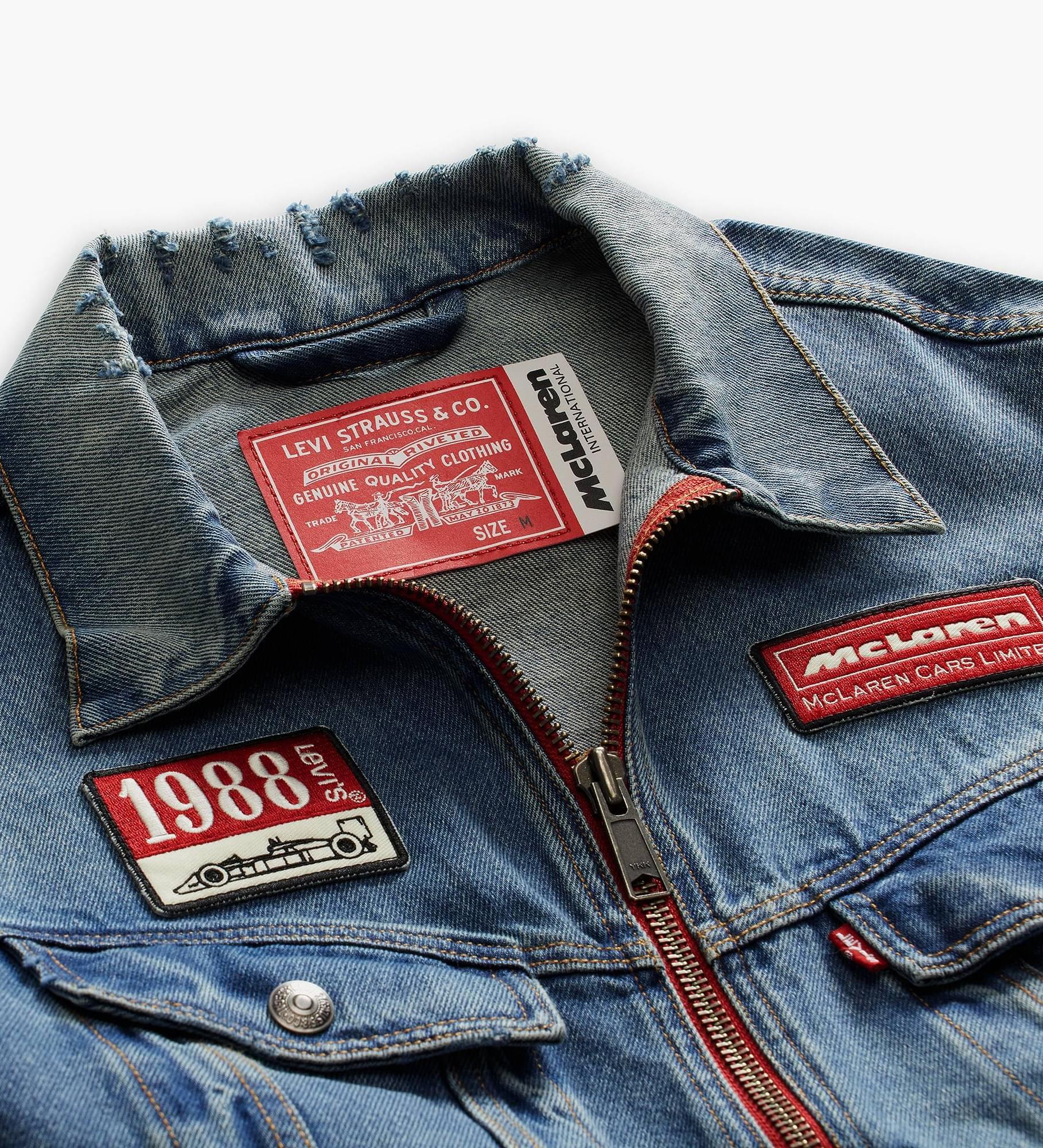 Rogue patch trucker denim jacket 2025