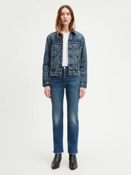 levis ribcage high waisted straight leg jeans