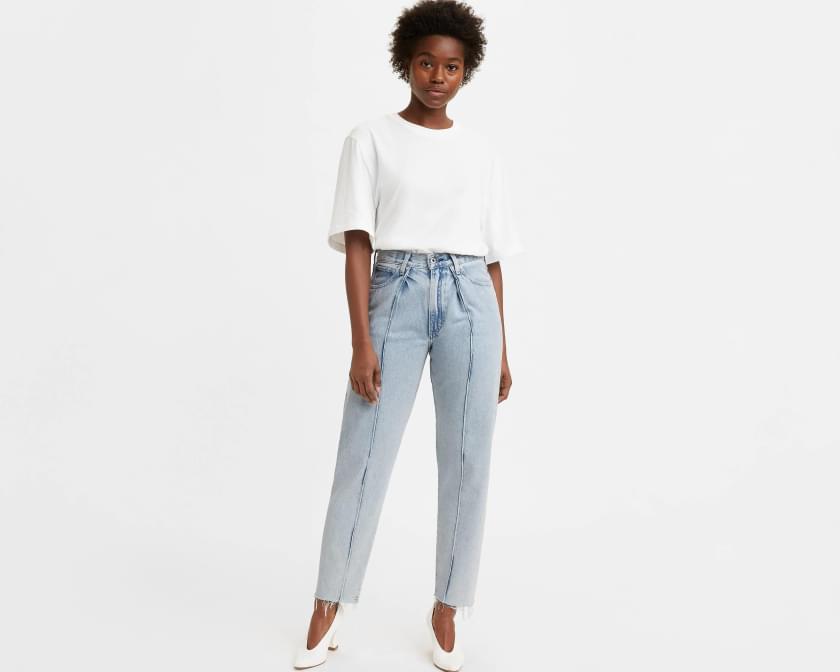 levi's column jeans white