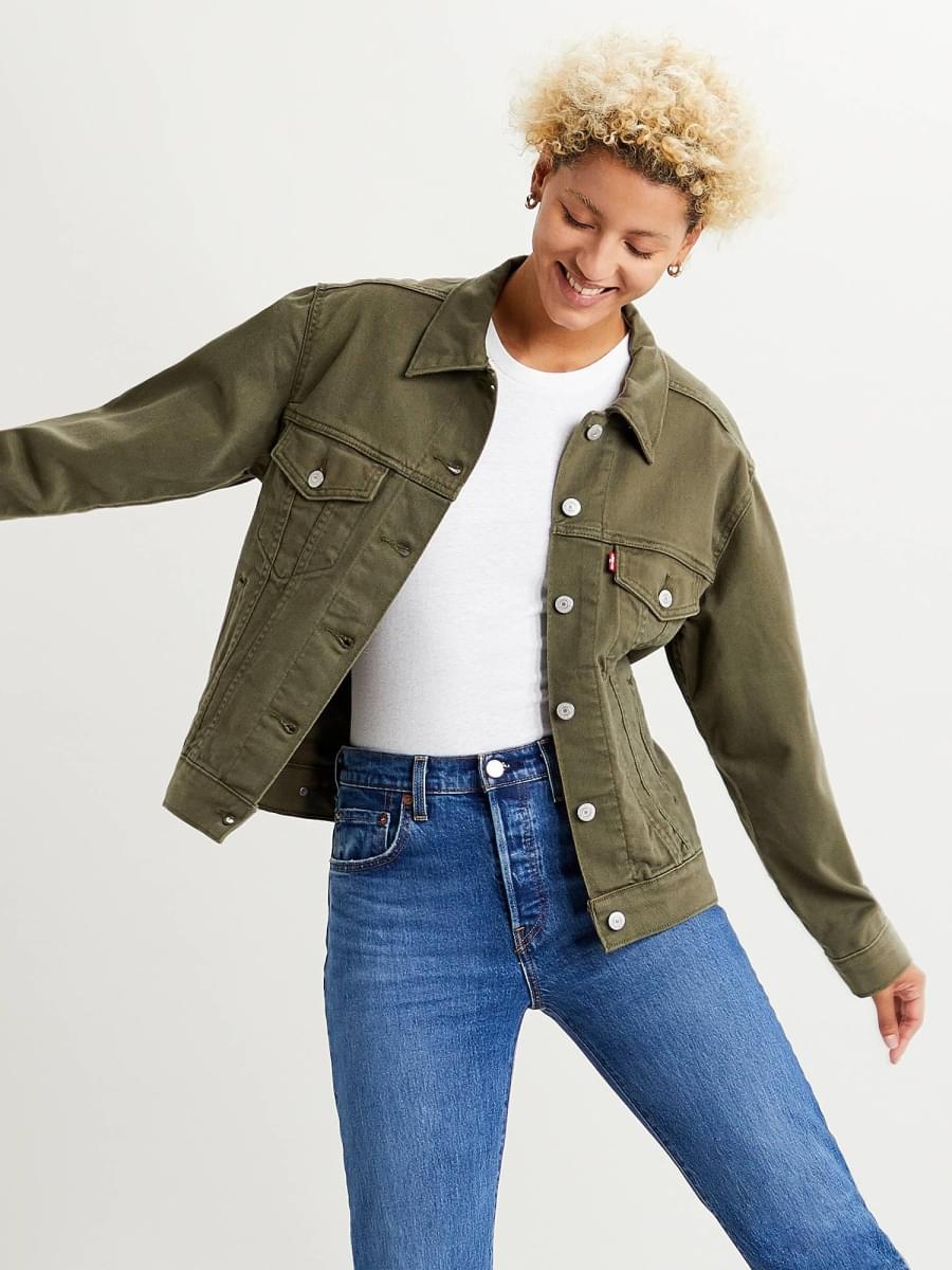 levis jacket olive