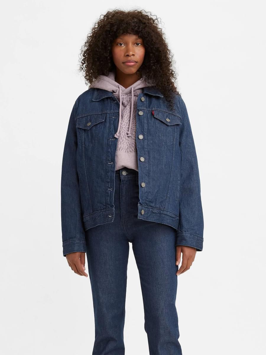 lined levi's denim jacket