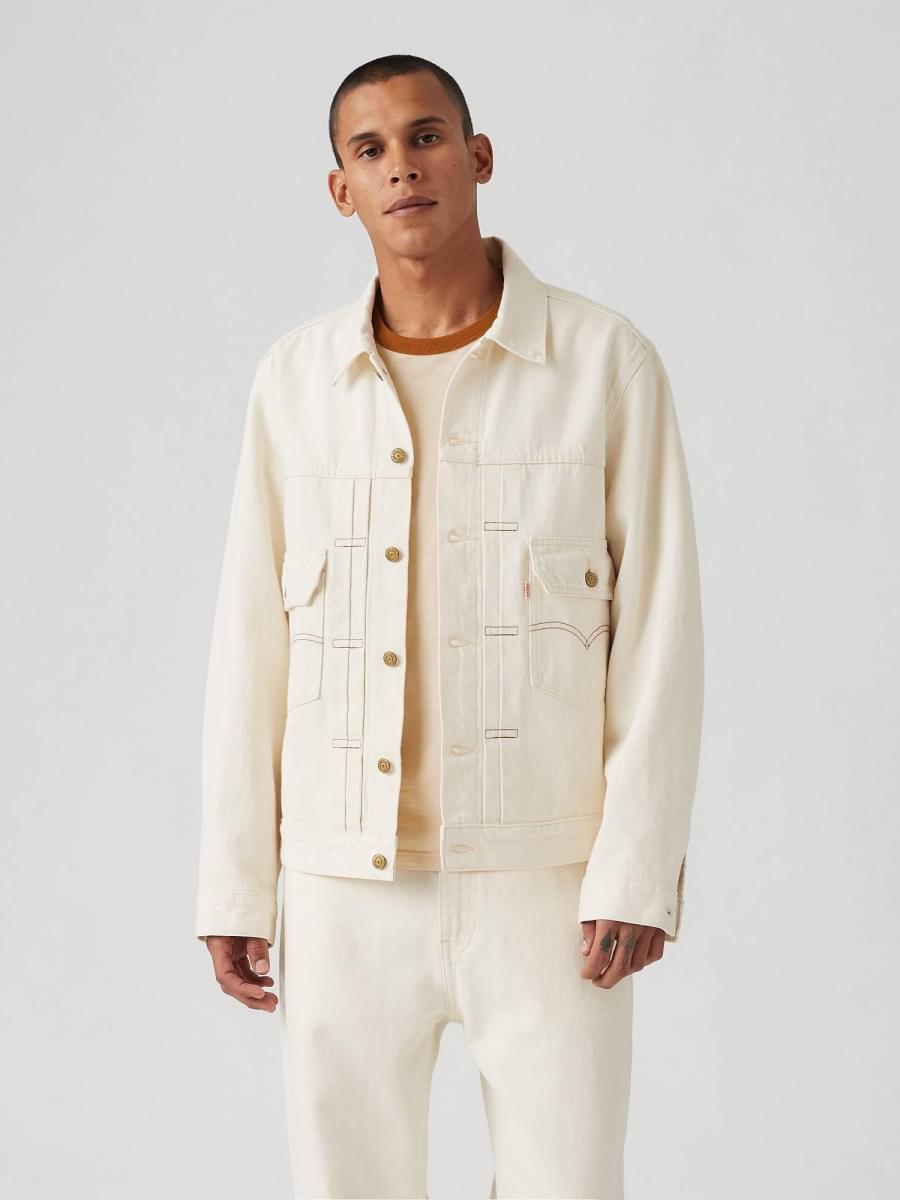 Levis cream denim jacket sales