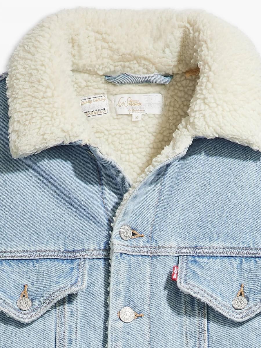 Denim sherpa clearance duster