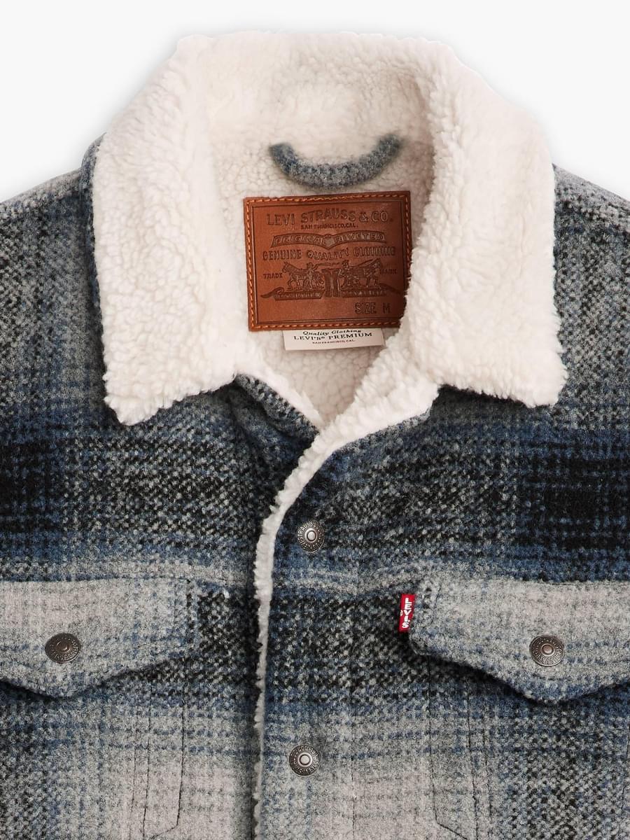 Levi's grey sherpa jacket clearance
