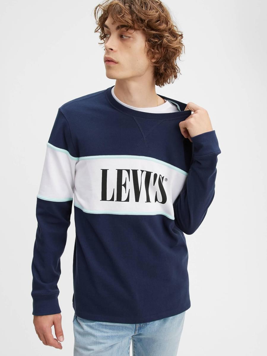 levi's colorblock crewneck