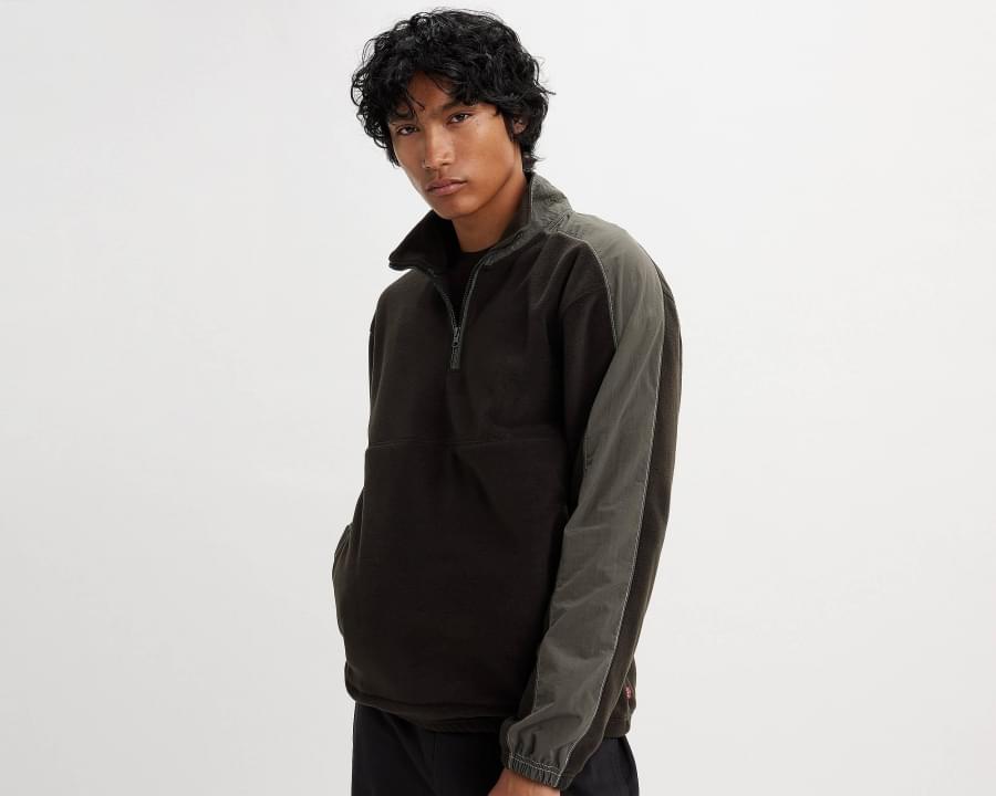 Full zip sale mock neck sweatshirt