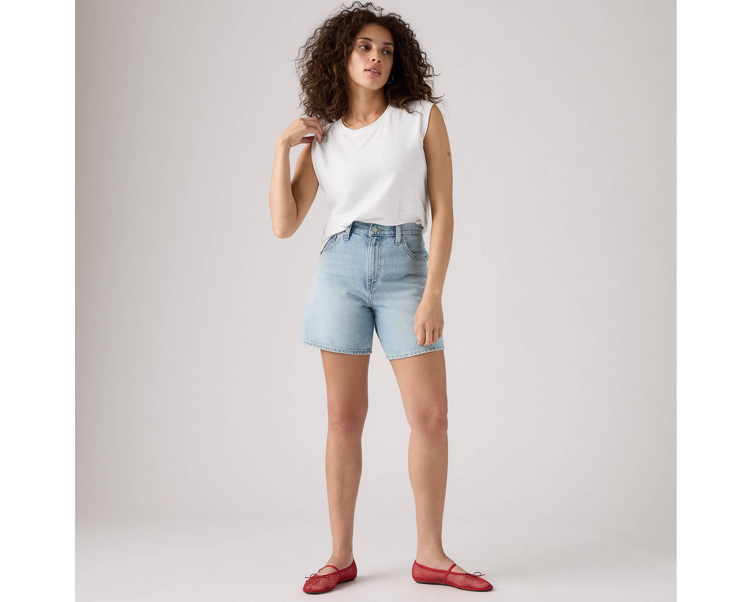 Baggy High Waisted Shorts For Chubby Curvy High-Waisted Baggy Jean