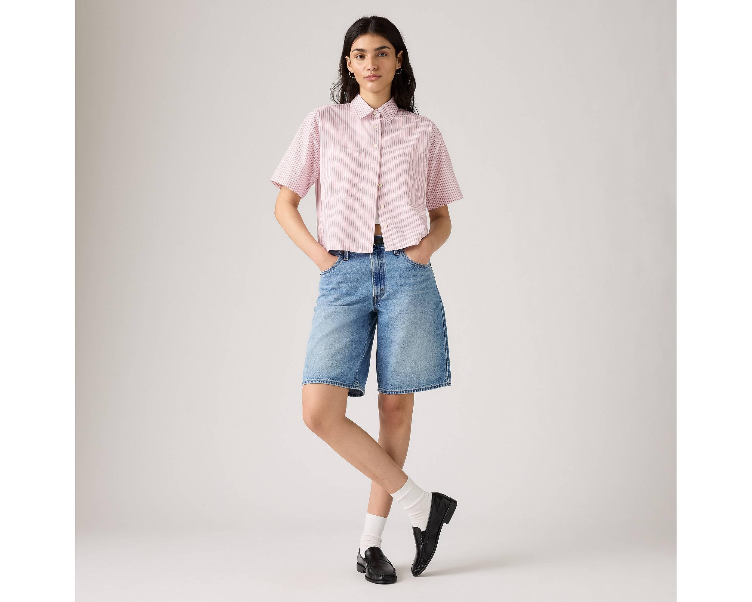 Harlie Short Sleeve Cropped Shirt Levi's Jeans, Jackets Clothing