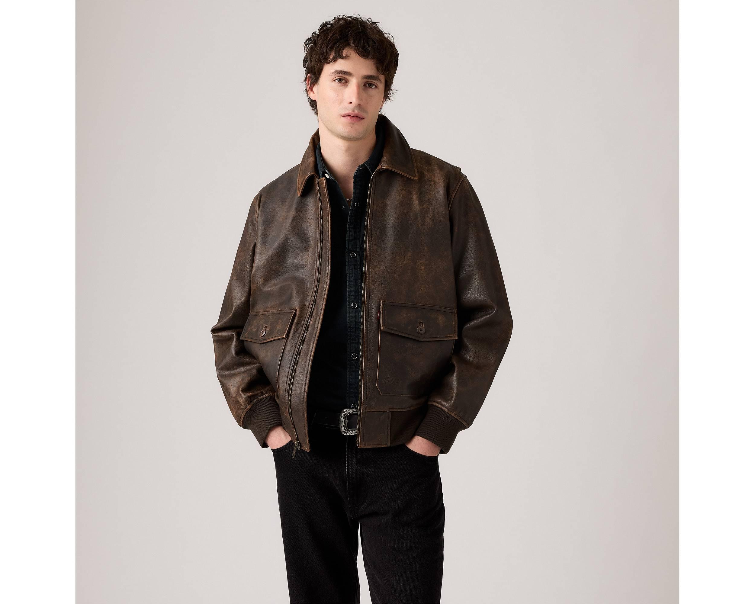 Clayton Leather Aviator Jacket - Levi's Jeans, Jackets & Clothing