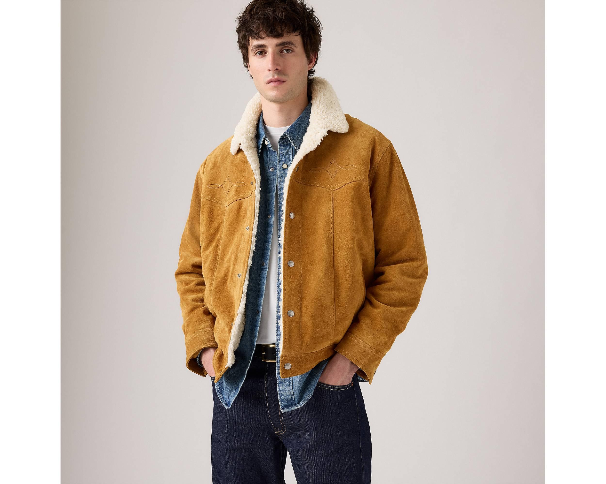 Western Suede Sherpa Tucker Jacket Levi's Jeans, Jackets Clothing
