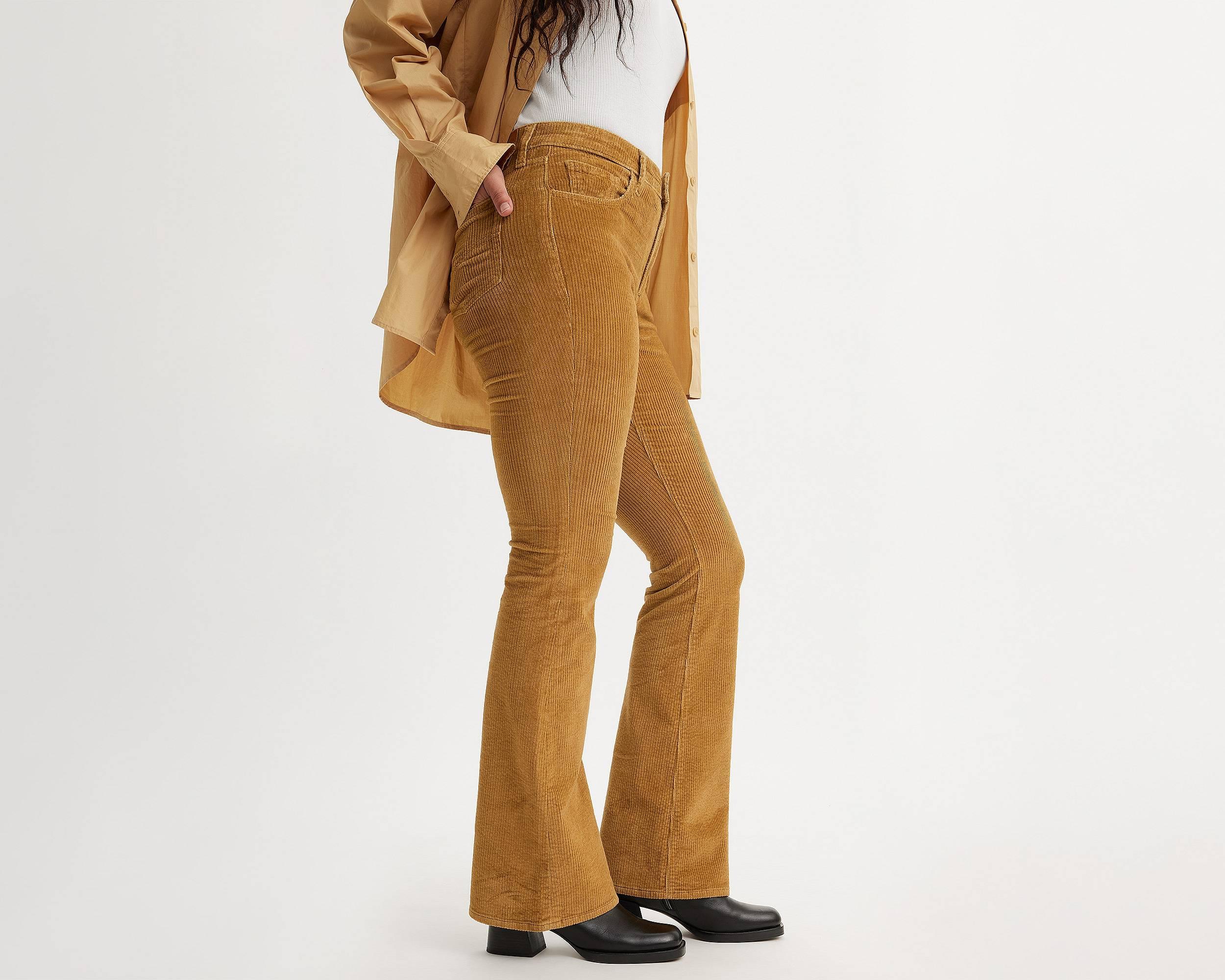 Hollister cord flare trousers in brown