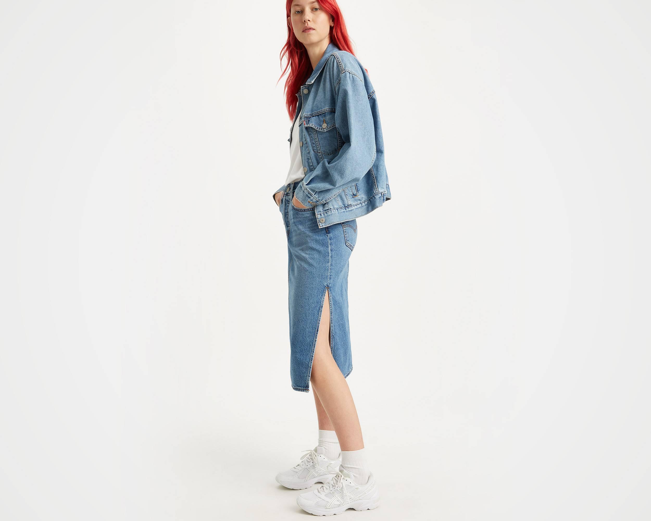 Levis denim 2025 skirt jacket