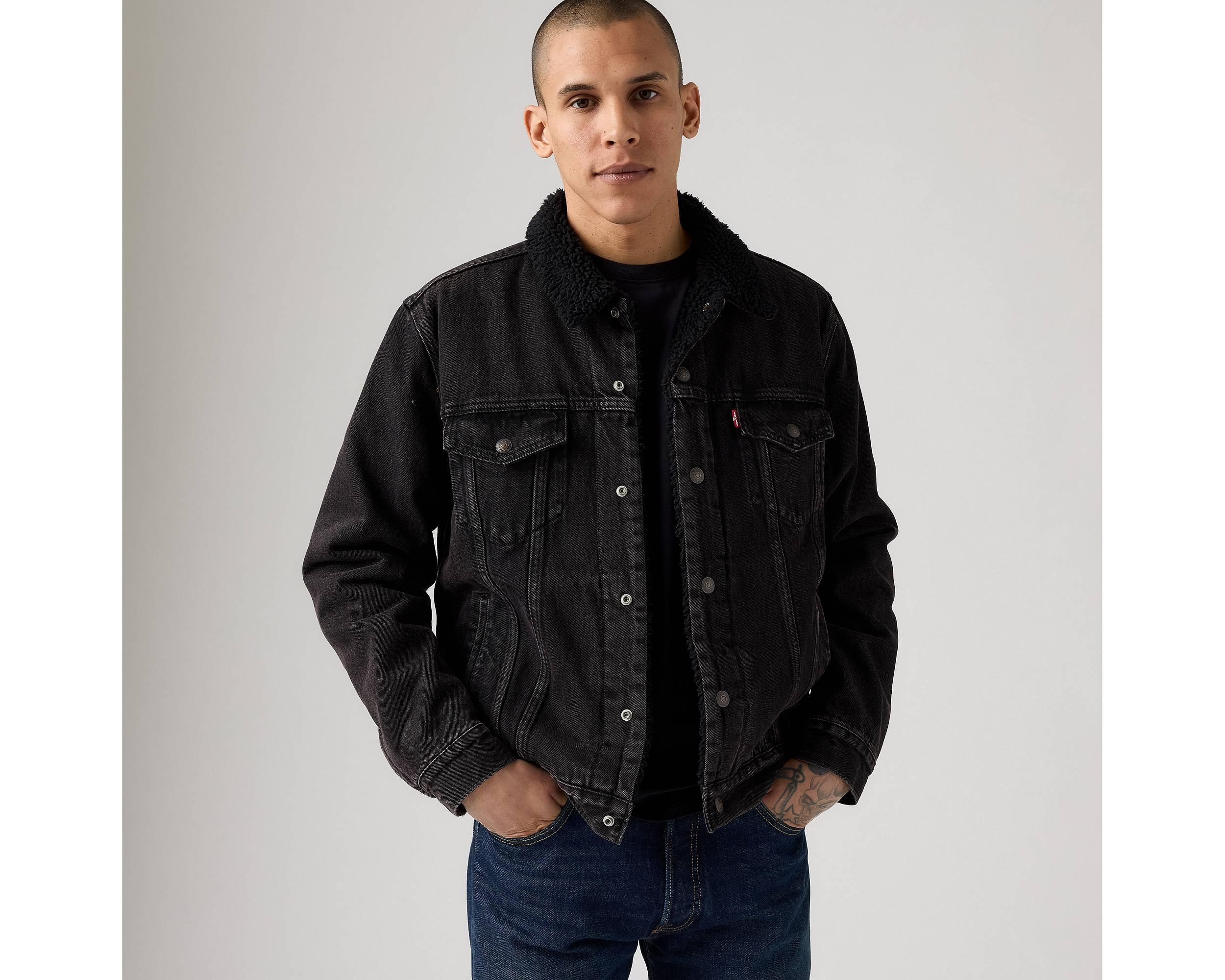 LVC 復刻 1967S TYPEⅢ SHERPA TRUCKER JACKET Levi's Type 3 Sherpa Trucker Kurtka Mężczyźni,Berk,XS