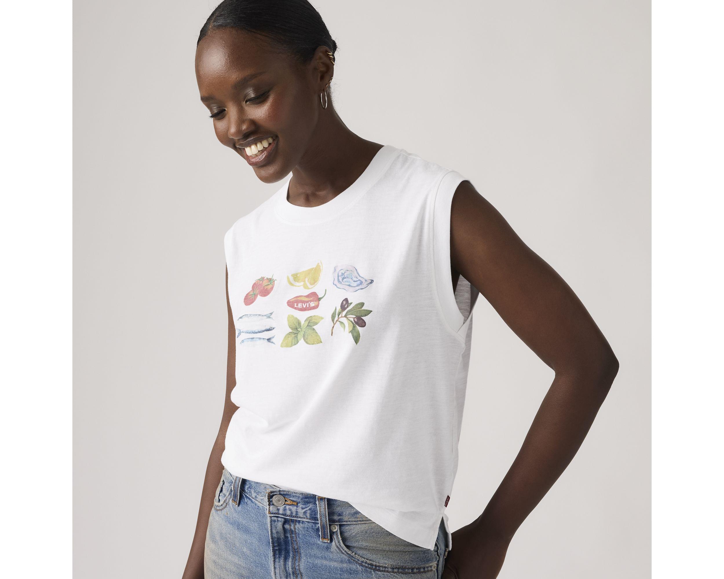 Graphic Boxy Tank Top - Levi's Jeans, Jackets & Clothing